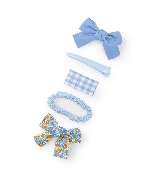 petit main(プティマイン)の「リボンヘアピンセット/L(ヘアピン・キッズ・ブルー/ピンク/イエロー・F)」の2枚目の写真