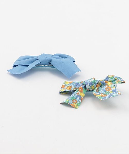 petit main(プティマイン)の「リボンヘアピンセット/L(ヘアピン・キッズ・ブルー/ピンク/イエロー・F)」の7枚目の写真