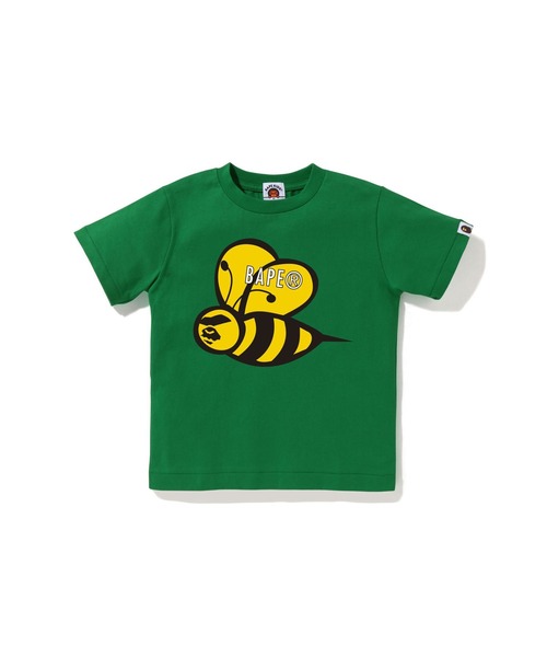 A BATHING APE（アベイシングエイプ）の「BAPE BEE TEE（Tシャツ/カットソー・キッズ・ホワイト/グリーン/ブラック・90/110/120/140/130/100）」の3枚目の写真