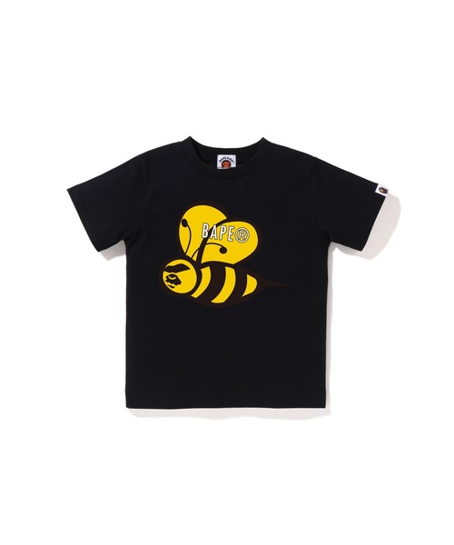 A BATHING APE（アベイシングエイプ）の「BAPE BEE TEE（Tシャツ/カットソー・キッズ・ホワイト/グリーン/ブラック・90/110/120/140/130/100）」の2枚目の写真