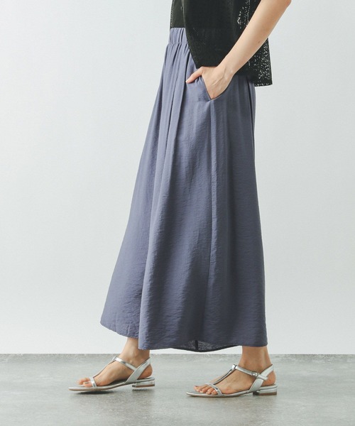 GLOBAL WORK（グローバルワーク）の「ギャザーフレアワイドパンツ/575808（その他パンツ・レディース・スミクロ/ブラウン/ブルー・MEDIUM/SMALL/LARGE）」の15枚目の写真