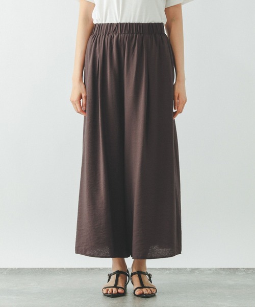 GLOBAL WORK（グローバルワーク）の「ギャザーフレアワイドパンツ/575808（その他パンツ・レディース・スミクロ/ブラウン/ブルー・MEDIUM/SMALL/LARGE）」の16枚目の写真