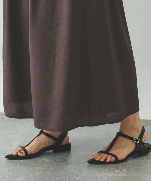 GLOBAL WORK（グローバルワーク）の「ギャザーフレアワイドパンツ/575808（その他パンツ・レディース・スミクロ/ブラウン/ブルー・MEDIUM/SMALL/LARGE）」の22枚目の写真