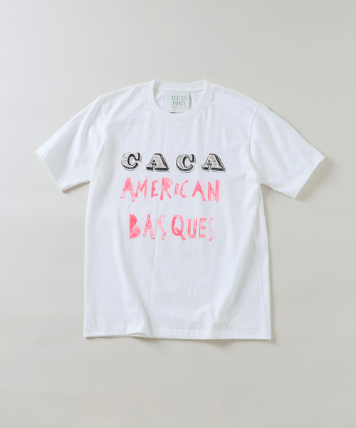 EDIFICE（エディフィス）の「TEXTILE PAINT(テキスタイルペイント) Biarritz プリント Tシャツ（Tシャツ/カットソー・メンズ・ホワイト/ネイビー/ホワイト系その他/ホワイト×ホワイト・MEDIUM/LARGE）」の2枚目の写真