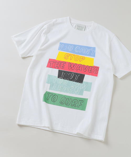 EDIFICE（エディフィス）の「TEXTILE PAINT(テキスタイルペイント) Biarritz プリント Tシャツ（Tシャツ/カットソー・メンズ・ホワイト/ネイビー/ホワイト系その他/ホワイト×ホワイト・MEDIUM/LARGE）」の10枚目の写真