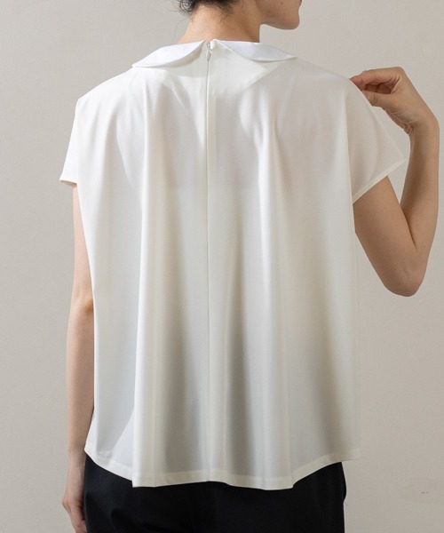 Sono(ソーノ)の「【SONO/ソーノ】【Summer Stretch】フラワーカラーフレアTee(Tシャツ/カットソー・レディース・ネイビー/ホワイト/ブラック・F)」の11枚目の写真