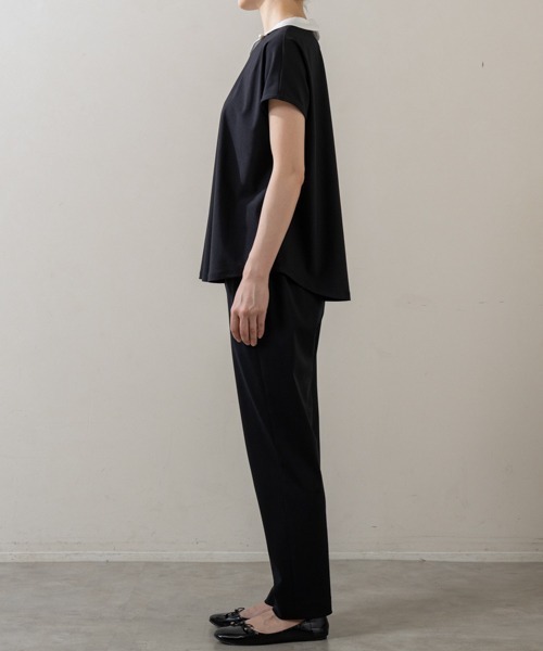 Sono(ソーノ)の「【SONO/ソーノ】【Summer Stretch】フラワーカラーフレアTee(Tシャツ/カットソー・レディース・ネイビー/ホワイト/ブラック・F)」の16枚目の写真