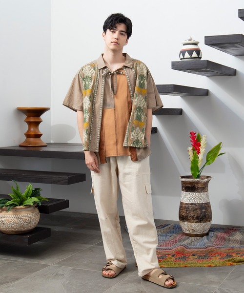 チャイハネ（チャイハネ）の「【チャイハネ】コッタイMEN'Sパンツ（カーゴパンツ・メンズ・ベージュ/オフホワイト/ブラック・FREE）」の8枚目の写真