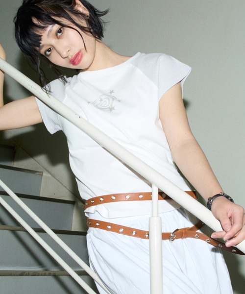 FTW（エフティダブリュー）の「THERMAL RAGLAN TOP（Tシャツ/カットソー・レディース・ブラック/ネイビー/オフホワイト・SMALL/MEDIUM）」の7枚目の写真