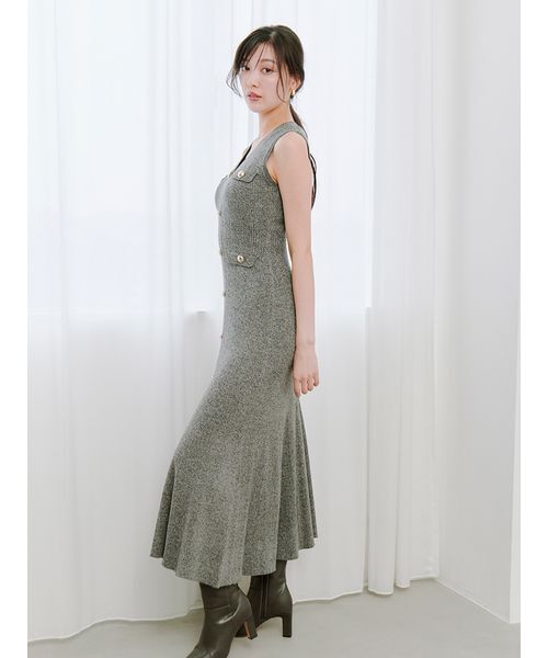 SNIDEL（スナイデル）の「ノースリーブフロントボタンニット