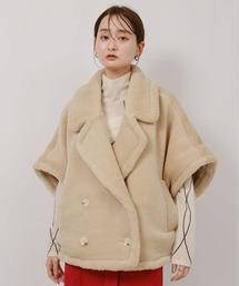 Palm Riche（ポームリシュ）の「ボアポンチョコート（その他アウター）」