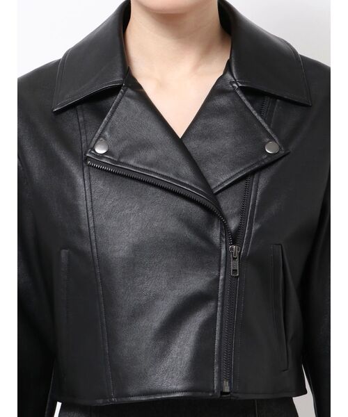 RESEXXY(リゼクシー)の「フェイクレザーライダースジャケット(ライダースジャケット・レディース・ブラック/ブラウン・SMALL/MEDIUM)」の19枚目の写真