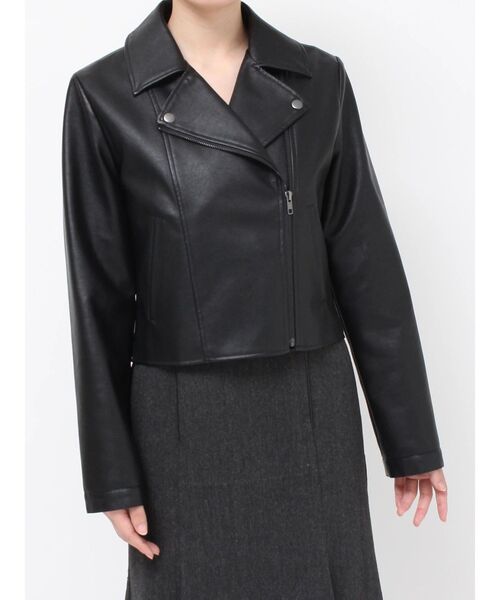 RESEXXY(リゼクシー)の「フェイクレザーライダースジャケット(ライダースジャケット・レディース・ブラック/ブラウン・SMALL/MEDIUM)」の14枚目の写真