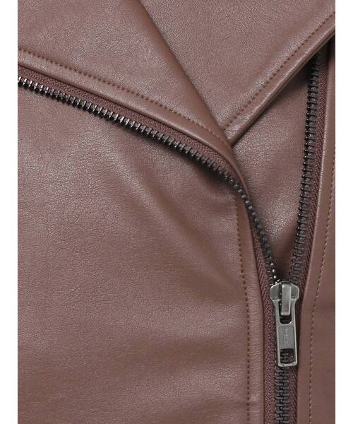 RESEXXY(リゼクシー)の「フェイクレザーライダースジャケット(ライダースジャケット・レディース・ブラック/ブラウン・SMALL/MEDIUM)」の7枚目の写真