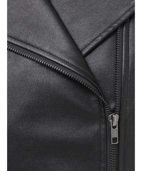 RESEXXY(リゼクシー)の「フェイクレザーライダースジャケット(ライダースジャケット・レディース・ブラック/ブラウン・SMALL/MEDIUM)」の6枚目の写真