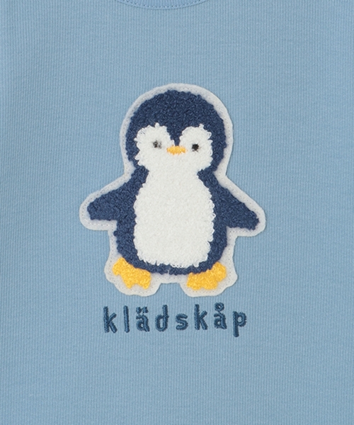 kladskap(クレードスコープ)の「ペンギンモチーフカバーオール(ロンパース・キッズ・ライトブルー/アイボリー・70cm/80cm)」の5枚目の写真