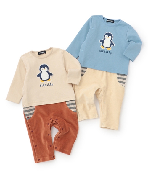 kladskap(クレードスコープ)の「ペンギンモチーフカバーオール(ロンパース・キッズ・ライトブルー/アイボリー・70cm/80cm)」の13枚目の写真