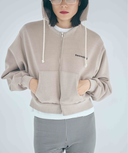 SEA（シー）の「Seavalley フェードスウェット ジップフーディ（パーカー・レディース・グレー/チャコールグレー/ベージュ・ONE SIZE）」の10枚目の写真