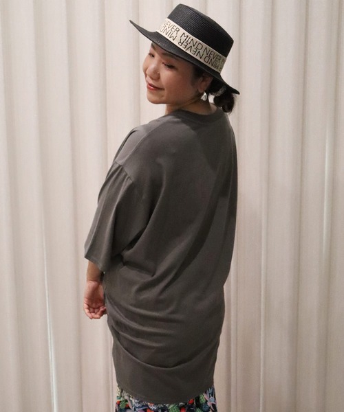152718：仲宗根泉(HY)コラボ 帆かけサバニ柄チュニック（Tシャツ