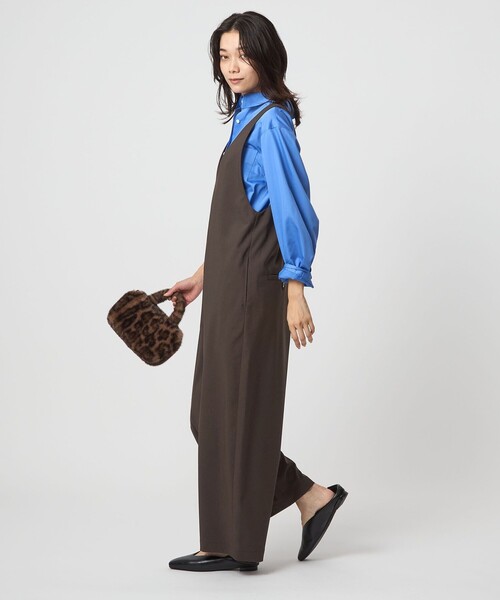 green label relaxing（グリーンレーベルリラクシング）の「オルマイ ツイル サロペット（サロペット/オーバーオール・レディース・グレー/ダークブラウン/ブラック・38/36）」の11枚目の写真