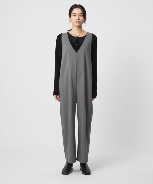 green label relaxing（グリーンレーベルリラクシング）の「オルマイ ツイル サロペット（サロペット/オーバーオール・レディース・グレー/ダークブラウン/ブラック・38/36）」の12枚目の写真