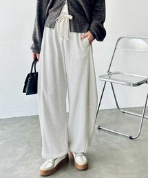 GeeRA(ジーラ)の【S-XLサイズ展開】裾ドロストでシルエットが変えられる!カーブスウェットワイドイージーパンツ(スウェットパンツ)
