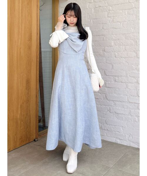 dazzlin（ダズリン）の「ヘムレースリブニットトップス（ニット/セーター・レディース・オフホワイト/グレー/ブラック・FREE）」の16枚目の写真