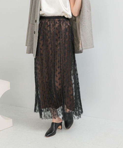 セール】2WAYレイヤードレーススカート（スカート）｜URBAN RESEARCH