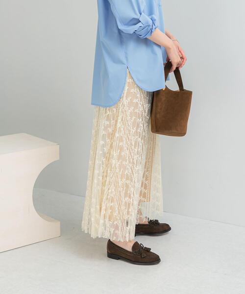 URBAN RESEARCH ROSSO WOMEN(アーバンリサーチ ロッソ)の「2WAYレイヤードレーススカート(スカート・レディース・ブラック/オフホワイト・FREE)」の4枚目の写真