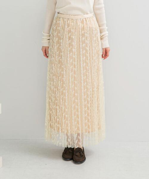 URBAN RESEARCH ROSSO WOMEN(アーバンリサーチ ロッソ)の「2WAYレイヤードレーススカート(スカート・レディース・ブラック/オフホワイト・FREE)」の9枚目の写真