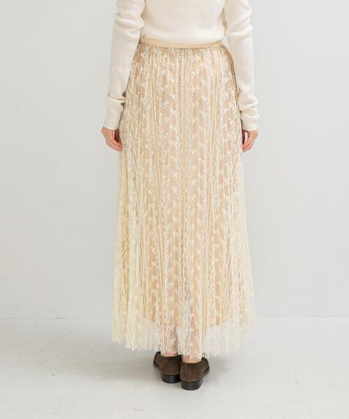 URBAN RESEARCH ROSSO WOMEN(アーバンリサーチ ロッソ)の「2WAYレイヤードレーススカート(スカート・レディース・ブラック/オフホワイト・FREE)」の11枚目の写真