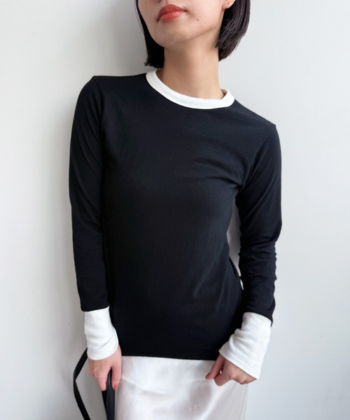 新品　EDIT.FOR LULU シアーコットンロングスリーブTEE シアーコットンロングスリーブTEE（Tシャツ／カットソー）｜EDIT