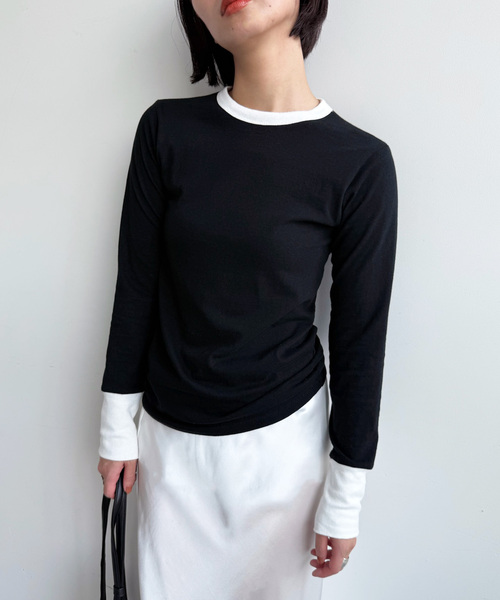mnp　fifi collection for LULU trim LS セール】【fifi collection for LULU】trim LS tee（Tシャツ