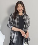 ANY（エニィ）の「【洗濯機可】オンブレーチェックオーバーシャツ（シャツ/ブラウス・F）」