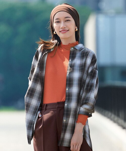 セール】オンブレーチェックオーバーシャツ（シャツ/ブラウス）｜ANY