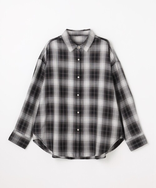 オンブレーチェックオーバーシャツ（シャツ/ブラウス）｜ANY（エニィ