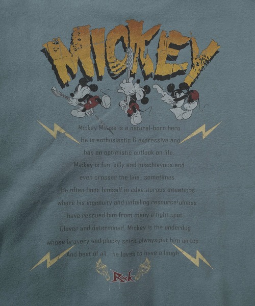 Disney(ディズニー)の「【71】【Disney/ディズニー】MICKEY MOUSE ロックテイスト グラフィック 裏起毛 スウェット(スウェット・レディース・ブルー/チャコールグレー/ダークグレー/ライトベージュ・XL/L/M)」の14枚目の写真