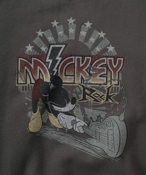 Disney(ディズニー)の「【71】【Disney/ディズニー】MICKEY MOUSE ロックテイスト グラフィック 裏起毛 スウェット(スウェット・レディース・ブルー/チャコールグレー/ダークグレー/ライトベージュ・XL/L/M)」の15枚目の写真