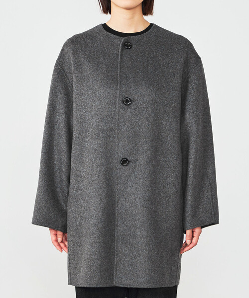 オーシバル ORCIVAL ウールコート #OR-A0414LM ほぼ未使用 ORCIVAL | リバーウール ノーカラーコート WOMEN（ノーカラー