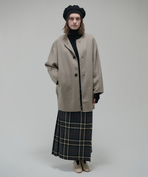 ORCIVAL | リバーウール ノーカラーコート WOMEN（ノーカラー