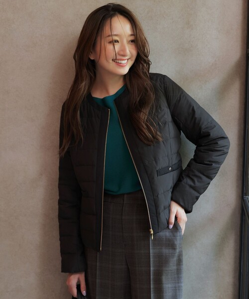 ヴァージニア 2WAY】ノーカラーダウン ジャケット（ダウンジャケット/コート）｜ANY