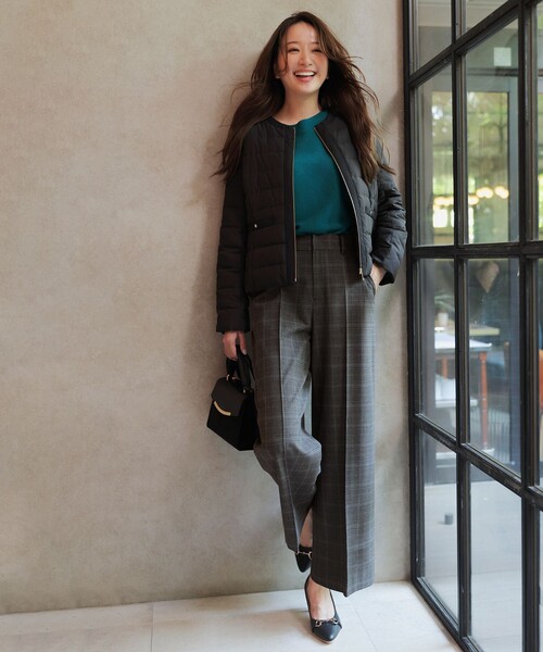 2WAYノーカラーダウン ジャケット（ダウンジャケット/コート