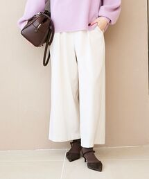 le.coeur blanc | ウールライクフロントタックワイドクロップドパンツ(その他パンツ)