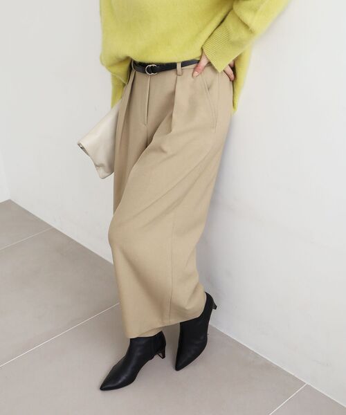 le.coeur blanc（ルクールブラン）の「ウールライクフロントタックワイドクロップドパンツ（その他パンツ・レディース・オフホワイト/ブラウン/ブラック/ベージュ・38/36）」の13枚目の写真