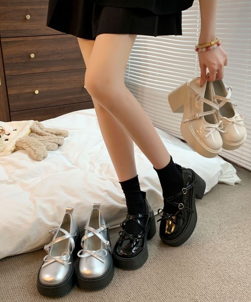 セール】厚底リボンストラップローファー（ローファー）｜yuue' ( wear