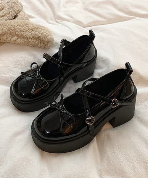 yuue' ( wear )（ユーイ）の「厚底リボンストラップローファー（ローファー・レディース・ブラック/シルバー・23.5cm/24.5cm）」の10枚目の写真