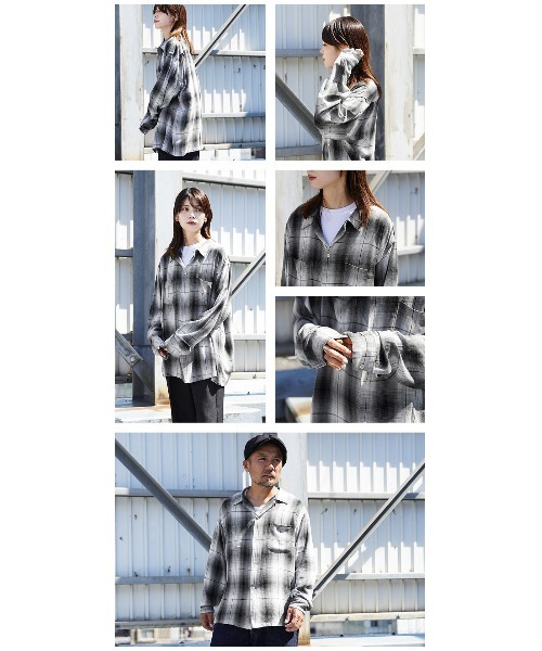 Towncraft × waiper.inc オンブレループカラーシャツ XL Towncraft × waiper.inc オンブレループカラーシャツ XL