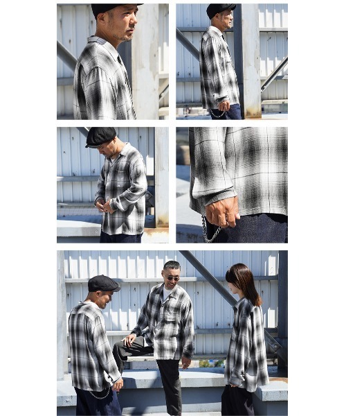 TOWN CRAFT WAIPER EXCULSIVE 60's OMBRE LOOP COLLAR SHIRTS