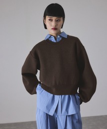 ADAM ET ROPE' | 【サステナブル】ロゴパッチスウェットニット(ニット/セーター)