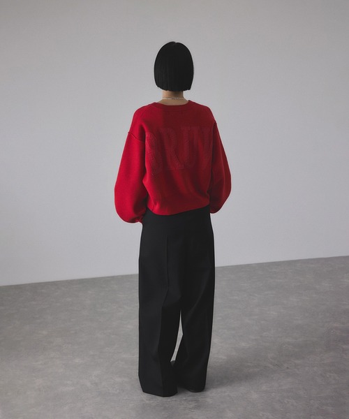 サステナブル】ロゴパッチスウェットニット（ニット/セーター）｜ADAM